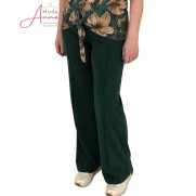 W Enjoy Pantalon wide leg Bottle groen 416130